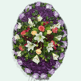 Венок из искусственных цветов